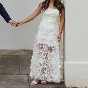 Helsi Audrey White Floral Maxi Dress